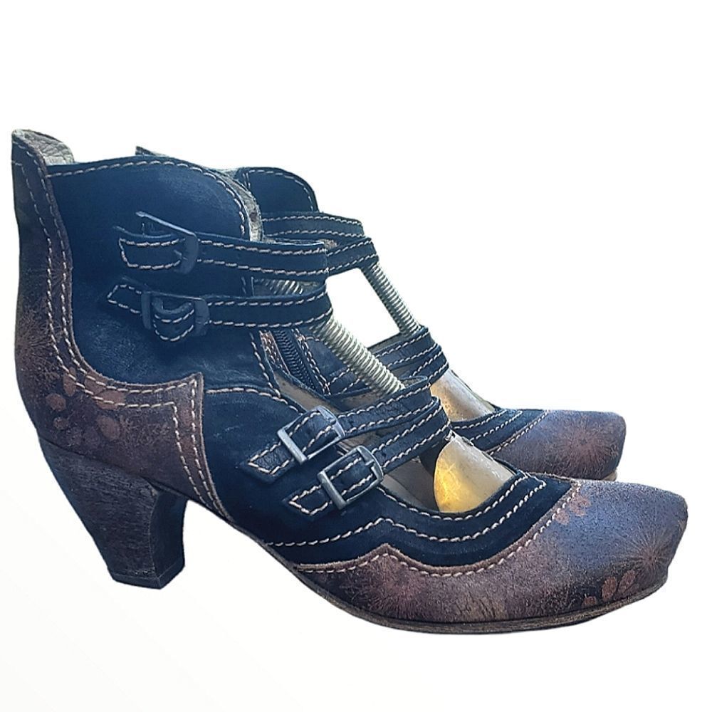 VINTAGE ROVERS heeled Leather Strapped Heels size 39